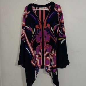 Sejour Bold Print Blouse  Tunic Size 2X Nordstrom Exclusive